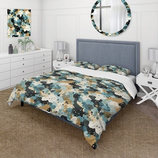 Designart "Dreamy Camouflage" modern bedding covert set with 2 shams ...